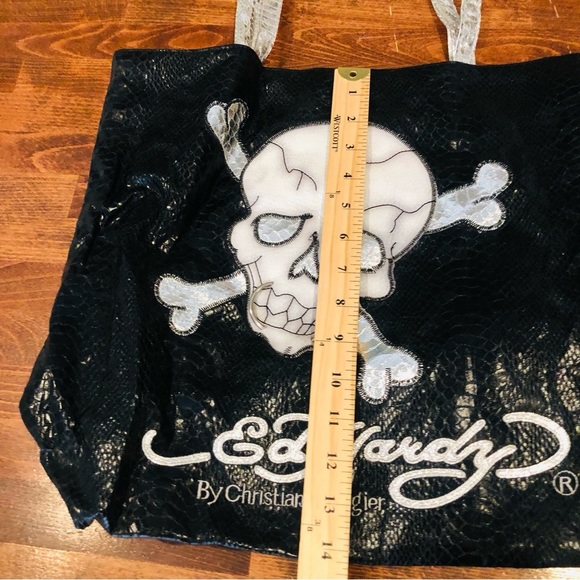 Vintage Ed Hardy Black Skull Y2K Tote Bag - Picture 7 of 8